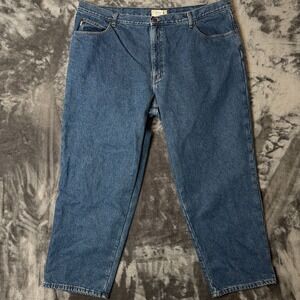 Vintage L.L. Bean Relaxed Fit Flannel Lined Denim Jeans Mens Size 46x30
